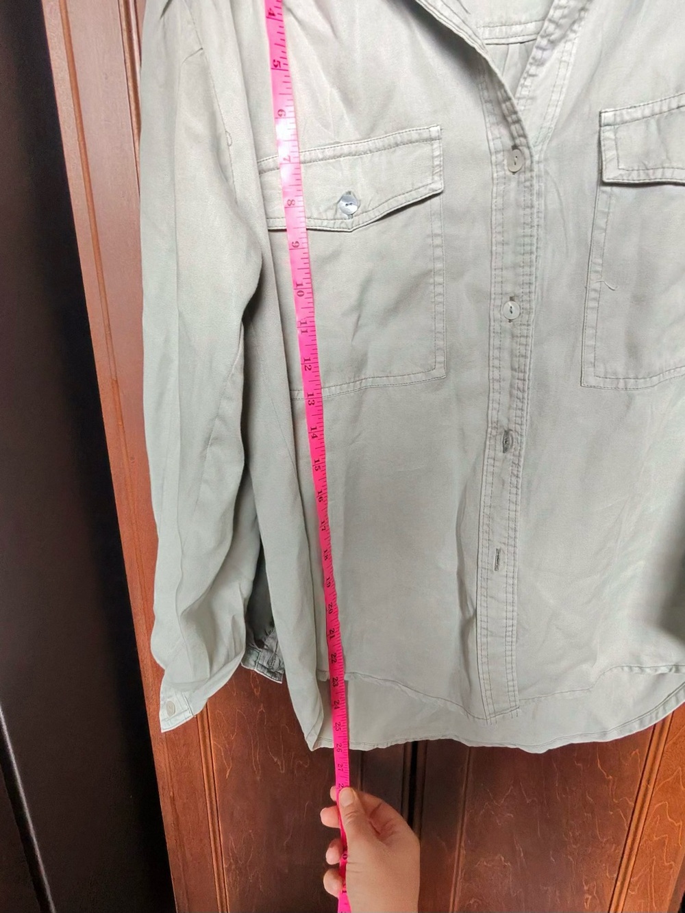 Rails Soren Tencel Lyocell Button Down Shirt Blue Denim Drape XS EUC - Picture 15 of 15